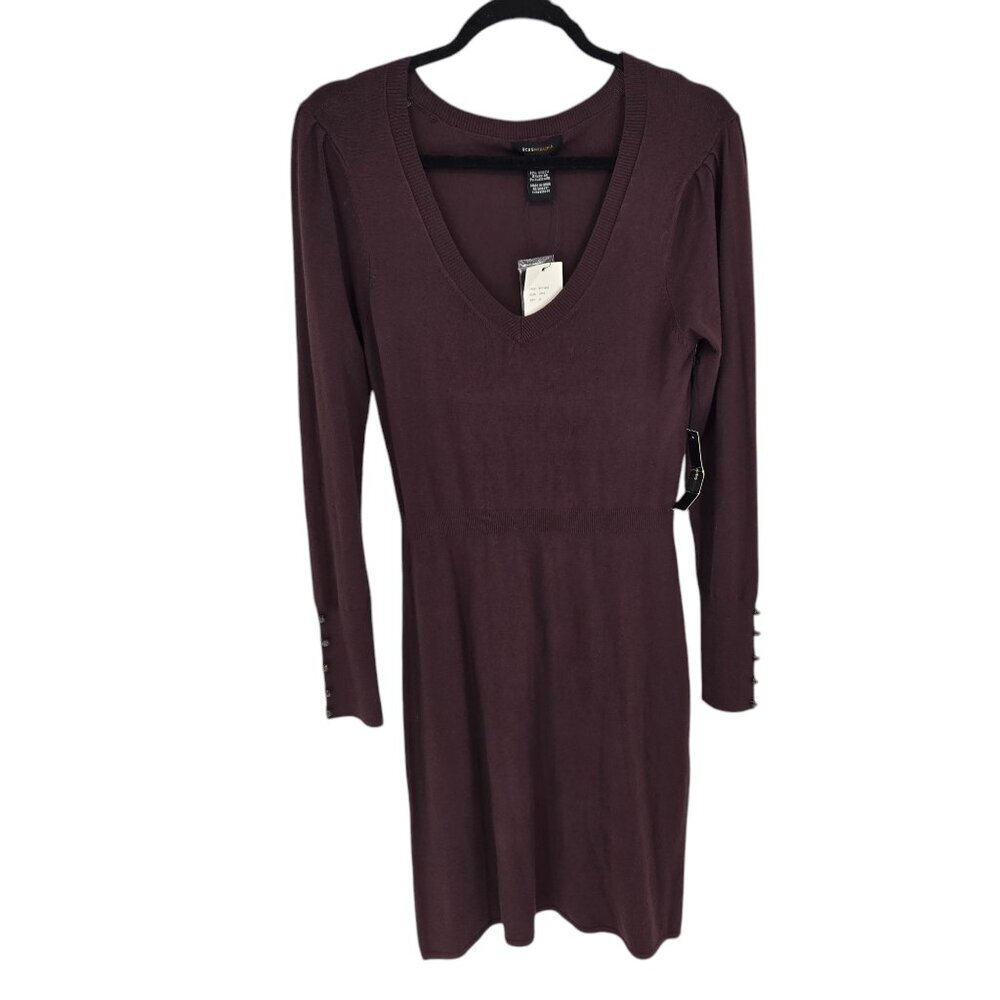 Bcbg maxazria womens small java brown long sleeve… - image 1